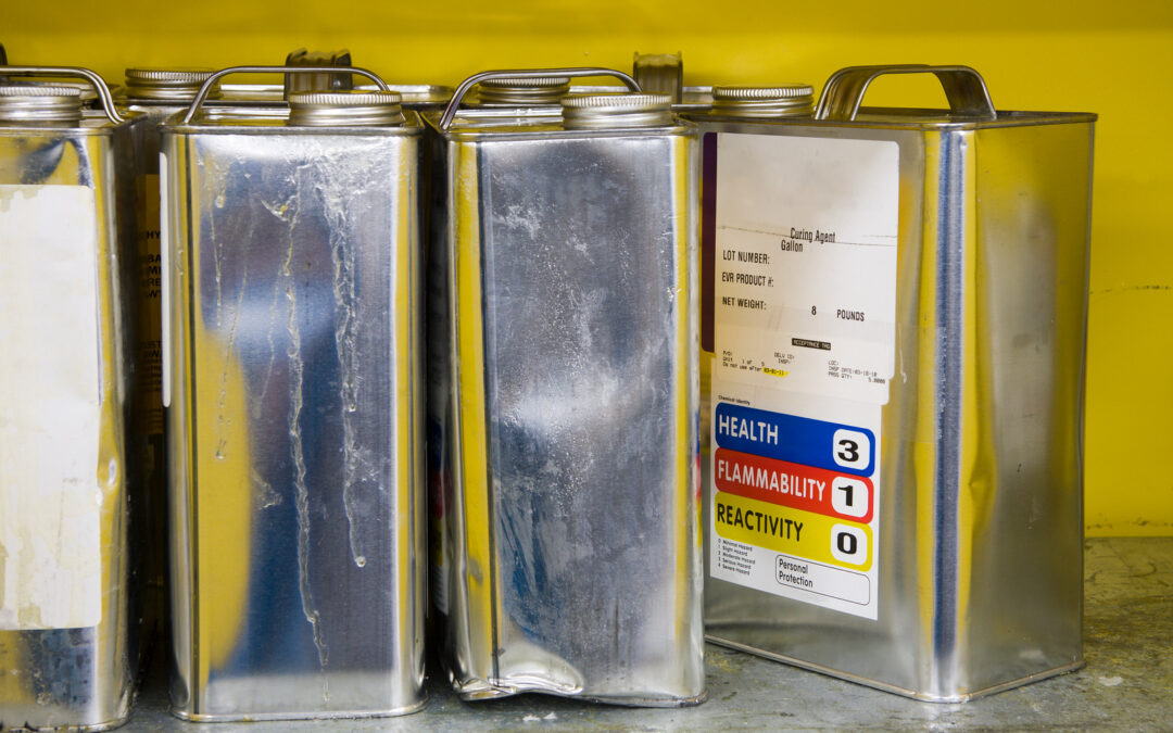 cans of hazardous waste disposal