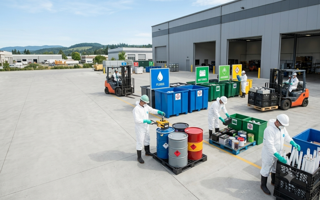 Hazardous Waste Disposal Burnaby at a commercial recycling facility.