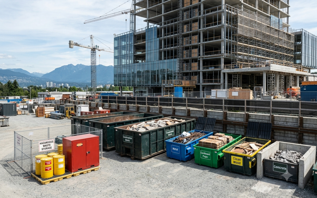 Commercial waste recycling at a Burnaby construction site