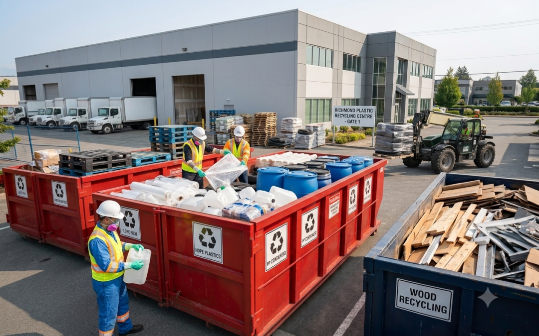 Commercial plastic recycling at a warehouse in Richmond
