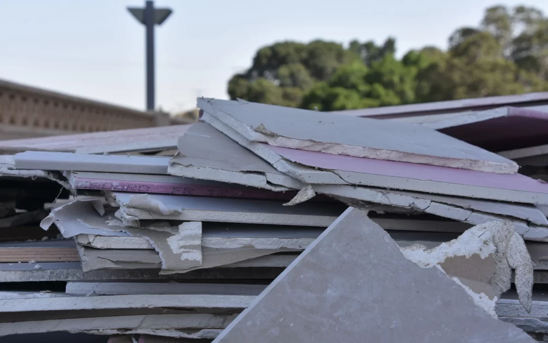 old drywall waste