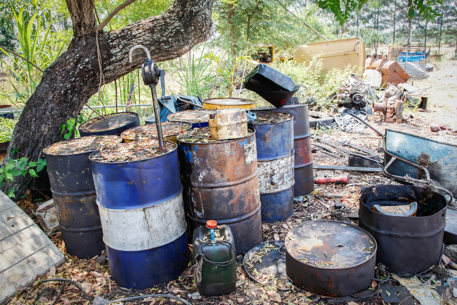 Tanks of chemical waste in Maple Ridge